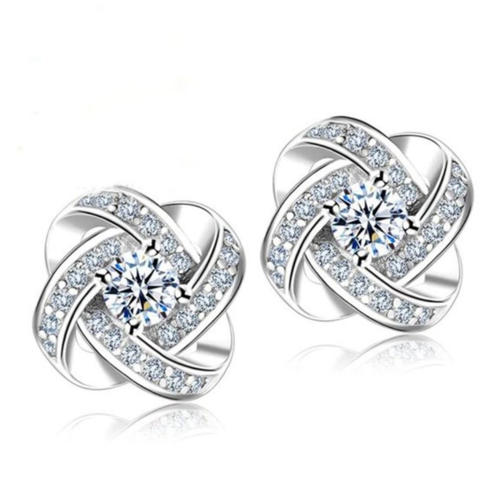 *NEW[Set of 3]925 Sterling Silver Diamond Infinity - Picture 6 of 8